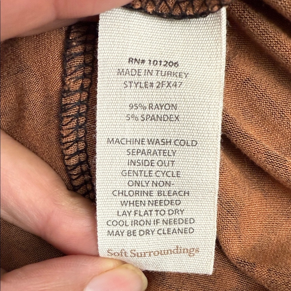 Soft Surroundings Sleeveless Maxi Dress - Black and Tan - Picture 6 of 8